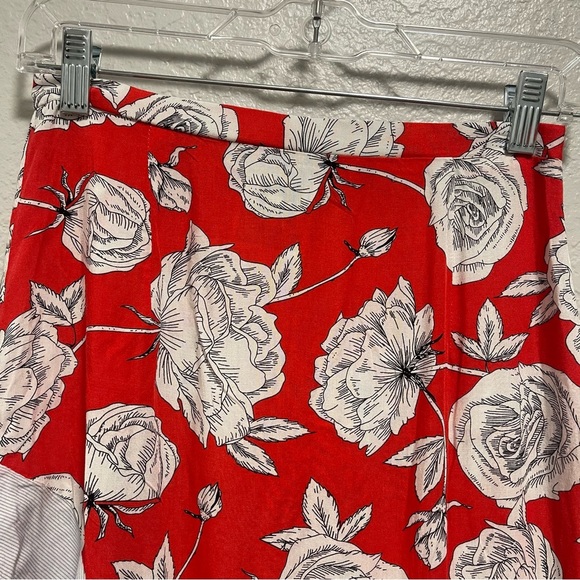 Jaase Anthropologie Floral Asymmetrical Tiered Floral Boho Skirt Size Small - Picture 3 of 6